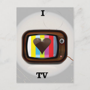 I Liebe TV Cartoon Poster Postkarte