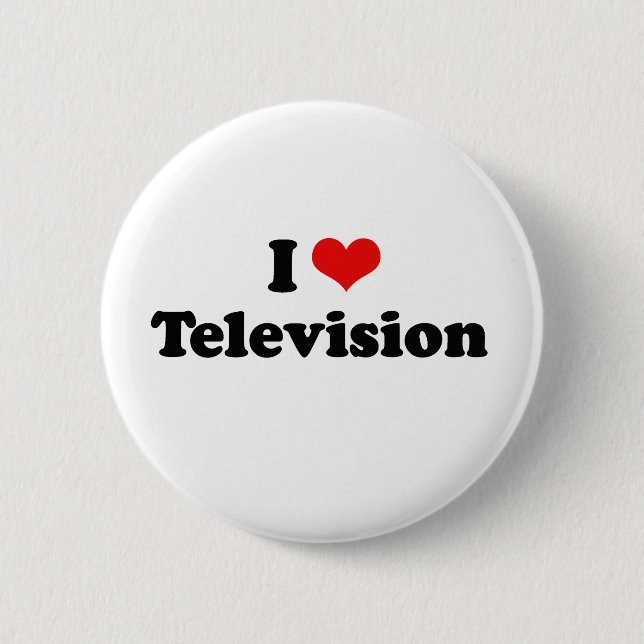 I Liebe TV Tshirt Button (Vorderseite)
