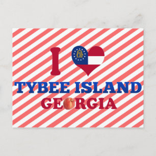 I Liebe Tybee Island, Georgien Postkarte