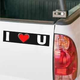 I LIEBE U "HERZ" AUTOAUFKLEBER
