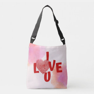 I LIEBE U Herz Tragetaschen Mit Langen Trägern