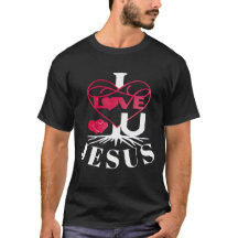 I LIEBE U JESUS DARK T - SHIRT
