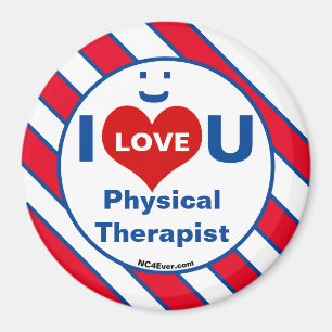 I Liebe U Physiotherapeut Lächeln Spaß Magnet