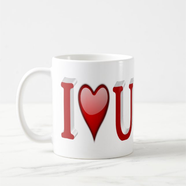 I LIEBE U VALENTINSTAG KAFFEETASSE (Links)