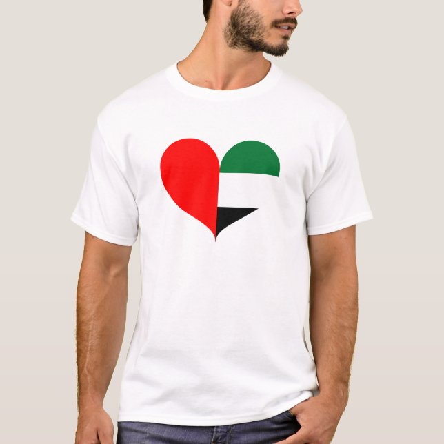 I Liebe UAE-Flagge T-Shirt (Vorderseite)