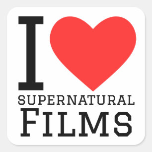 I Liebe übernatürliche Filme Quadratischer Aufkleber