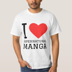 I Liebe übernatürliche Manga T-Shirt