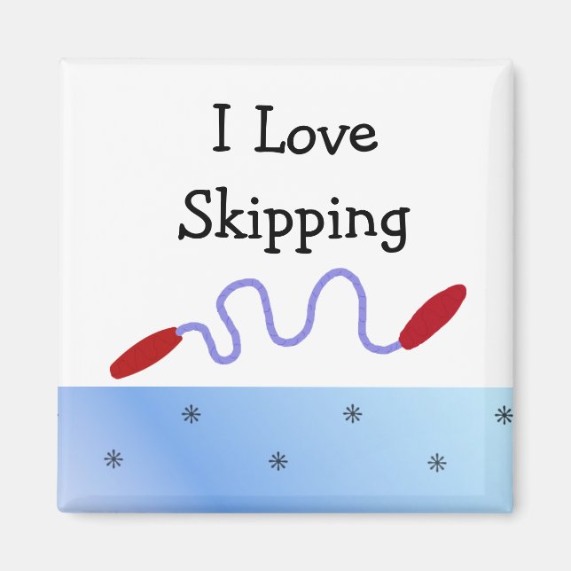 I Liebe Überspringen Magnet (Vorne)