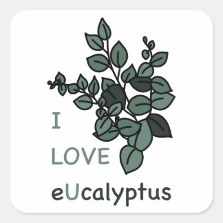 I LIEBE Ucalyptus Sticker