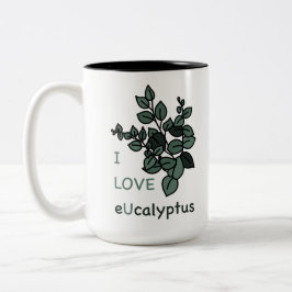 I LIEBE Ucalyptus Zweifarbige Tasse