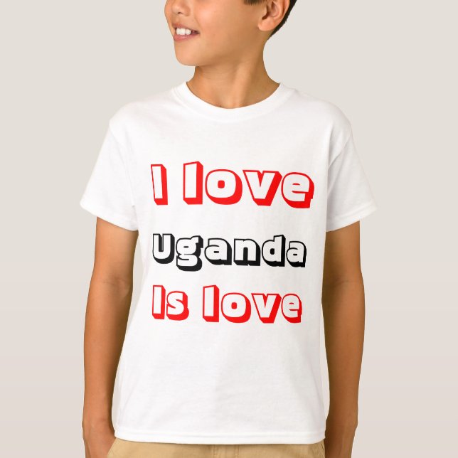 I Liebe Uganda T-Shirt (Vorderseite)