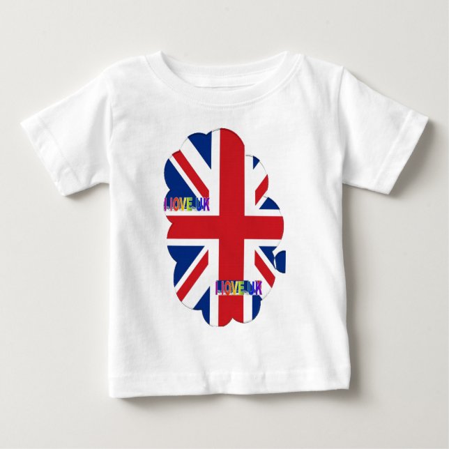 I Liebe UK Art Print Baby T-shirt (Vorderseite)