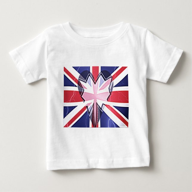 "I Liebe UK" Art Print Baby T-shirt (Vorderseite)