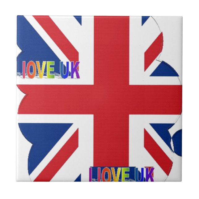 I Liebe UK Art Print Fliese (Vorderseite)