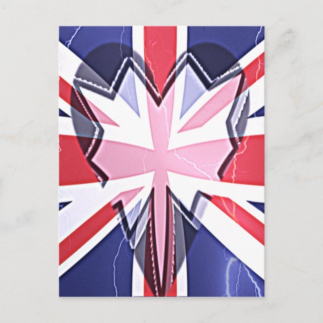"I Liebe UK" Art Print Postkarte (Vorderseite)