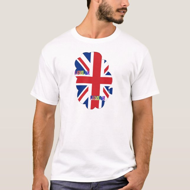 I Liebe UK Art Print T-Shirt (Vorderseite)