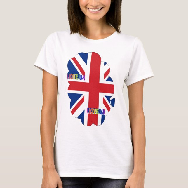 I Liebe UK Art Print T-Shirt (Vorderseite)