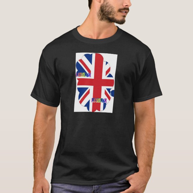 I Liebe UK Art Print T-Shirt (Vorderseite)