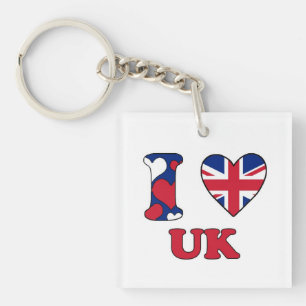 I LIEBE UK SCHLÜSSELANHÄNGER