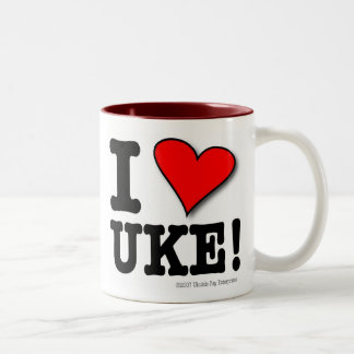 I LIEBE UKE Designer-Tasse Zweifarbige Tasse