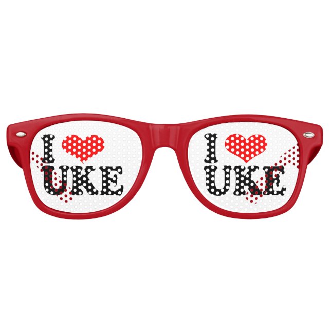 I Liebe Uke Party Shades Sonnenbrille (Vorderseite)
