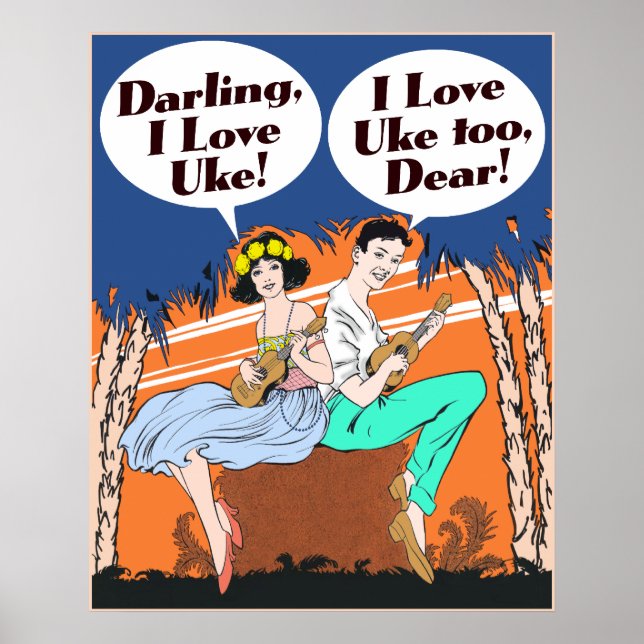 I Liebe Uke Poster (Vorne)