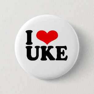 I Liebe Uke Ukulele Button Abzeichen