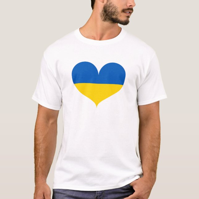 I Liebe Ukraine-Flagge T-Shirt (Vorderseite)