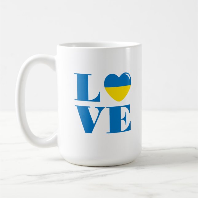 I Liebe Ukraine Kaffeetasse (Links)