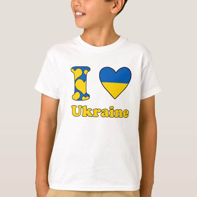 I Liebe Ukraine T-Shirt (Vorderseite)