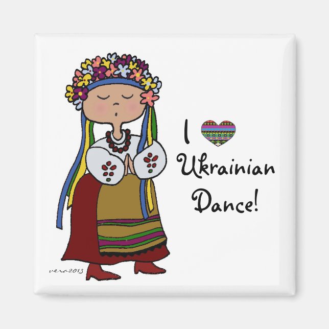 I Liebe Ukrainischer Tanz Magnet (Vorne)