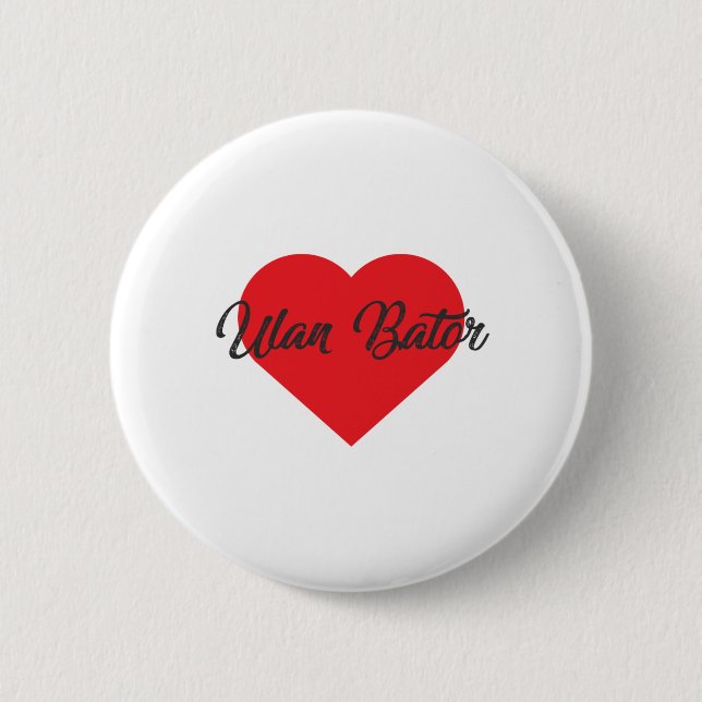 I Liebe Ulan Bator - Mongolei Button (Vorderseite)