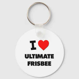 I Liebe Ultimate Frisbee Schlüsselanhänger