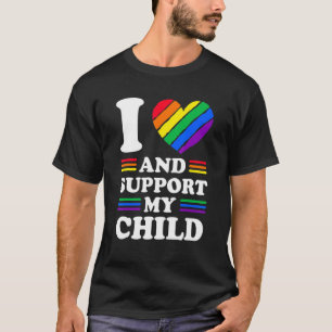I Liebe und Unterstützung für meinen schwulen lesb T-Shirt