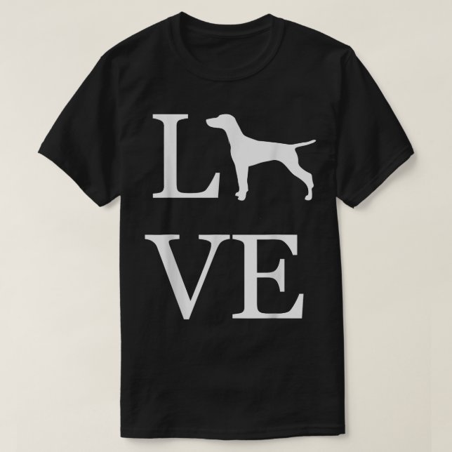 I Liebe Ungarisch Vizsla Dog Lover White Graphic P T-Shirt (Design vorne)