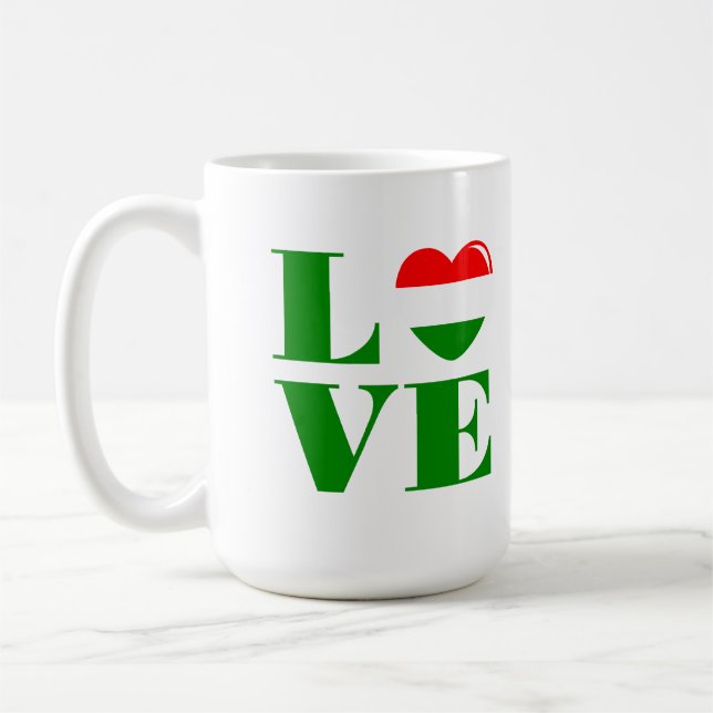 I Liebe Ungarn Kaffeetasse (Links)