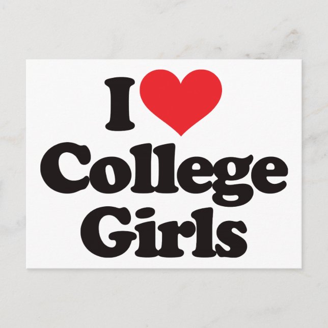 I Liebe Uni Girls Postkarte (Vorderseite)