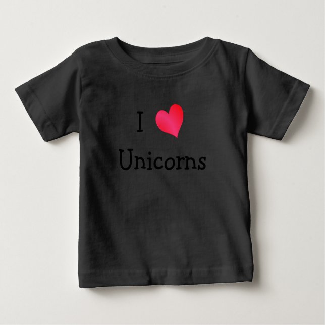 I Liebe Unicorns Baby T-shirt (Vorderseite)