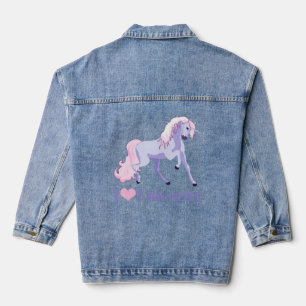 I Liebe Unicorns Niedlich Girls Jeansjacke