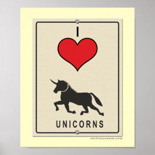 I Liebe Unicorns Poster
