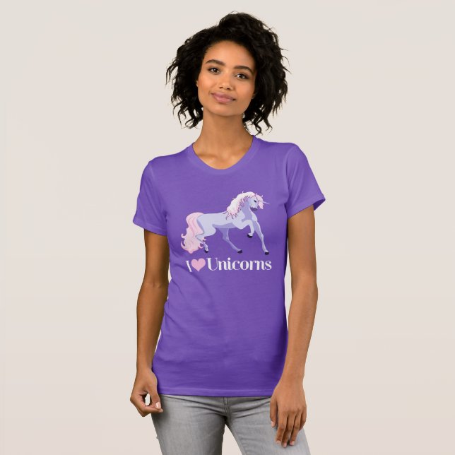 I Liebe Unicorns T-Shirt (Vorne ganz)