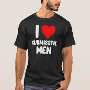 I Liebe Untermissive Männer Rotes Herz Liebe Unter T-Shirt