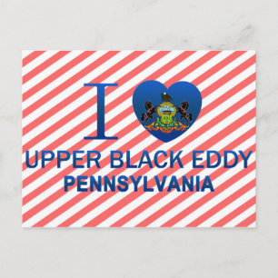 I Liebe Upper Black Eddy, PA Postkarte