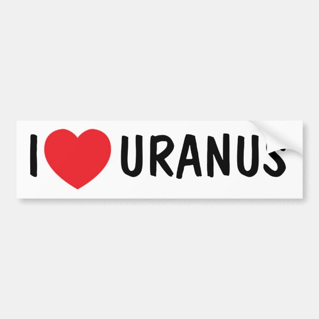 I Liebe-Uranus-Autoaufkleber Autoaufkleber (Vorne)