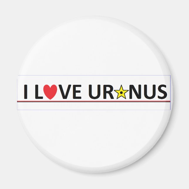 I Liebe Uranus Magnet (Vorne)
