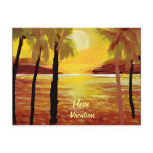 I Liebe Urlaub Sunset Ocean PalmTrees