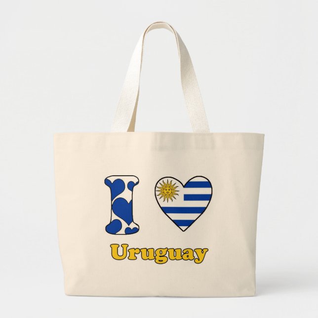 I Liebe Uruguay Jumbo Stoffbeutel (Vorne)