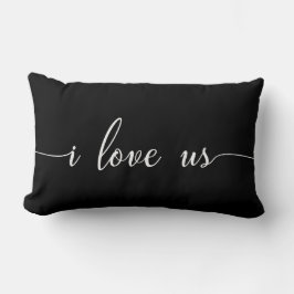 I Liebe Us Pillow Moderne Skripte Lendenkissen
