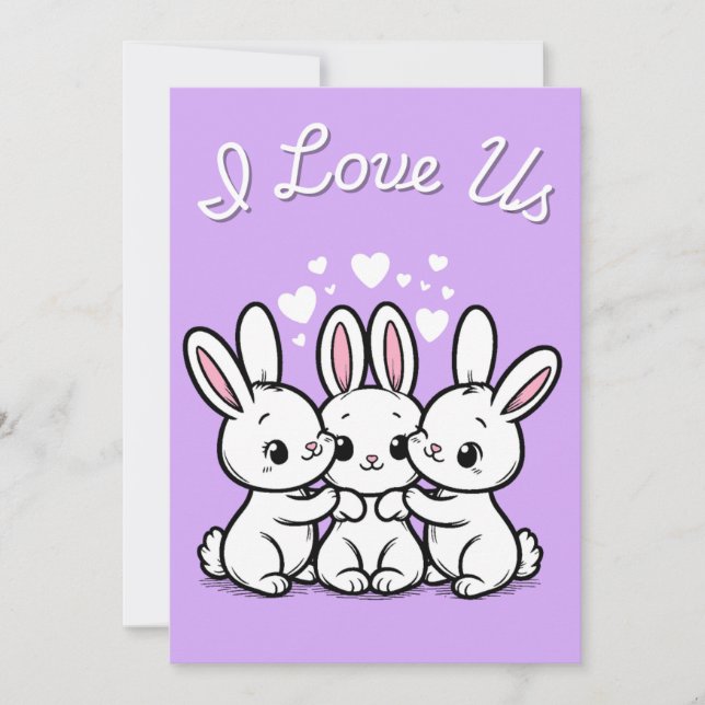 I Liebe US Poly Card Feiertagskarte (Vorderseite)