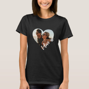 I Liebe us Script Heart Foto Black T-Shirt